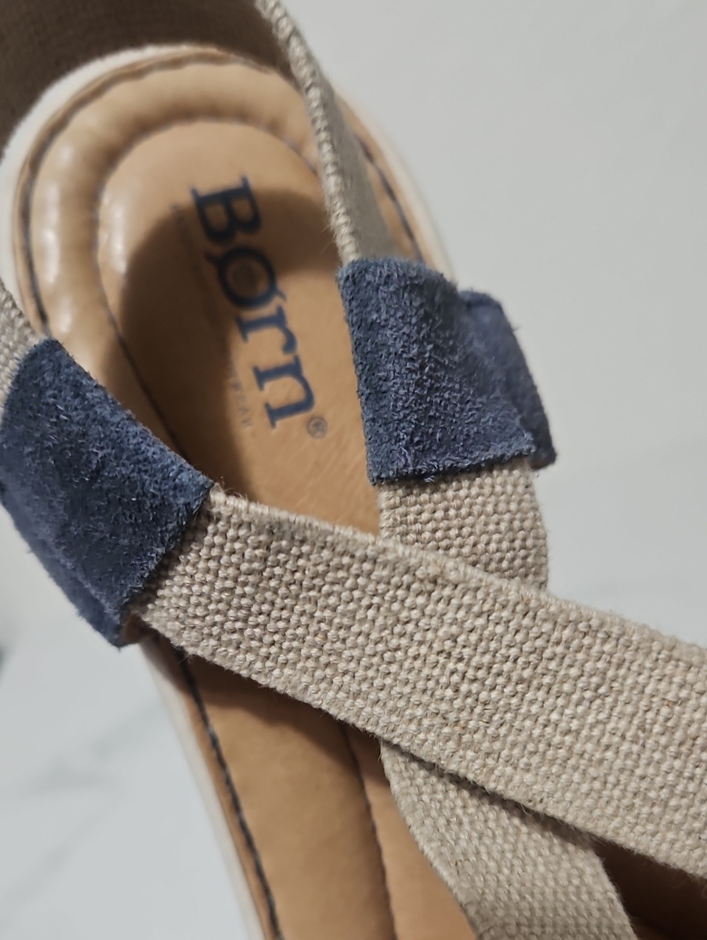 Born Kasady Mixed Media Platform Wedge Sandal - Picture 6 of 9